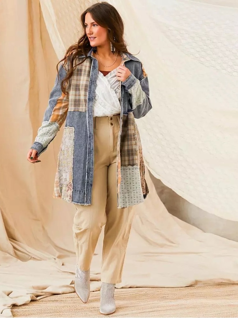 gimmicks by BKE patchwork jacket - Picture 2 of 8